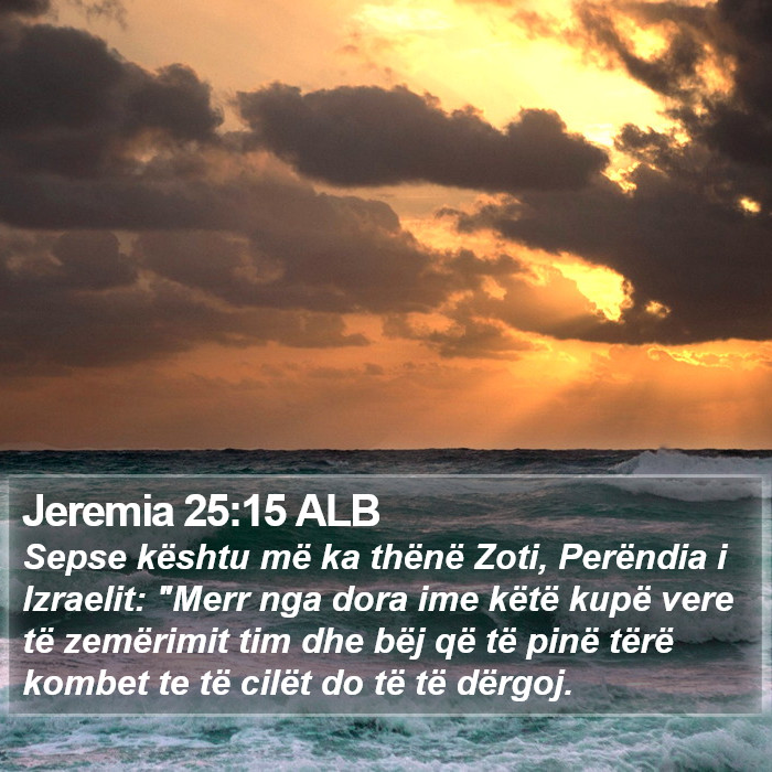 Jeremia 25:15 ALB Bible Study