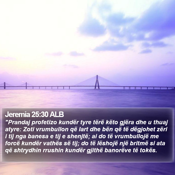 Jeremia 25:30 ALB Bible Study