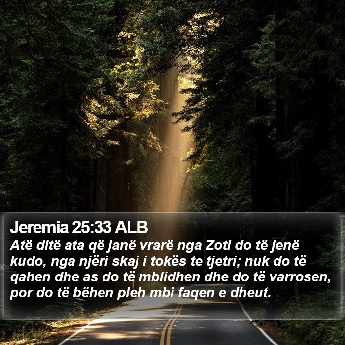 Jeremia 25:33 ALB Bible Study