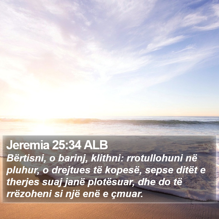 Jeremia 25:34 ALB Bible Study