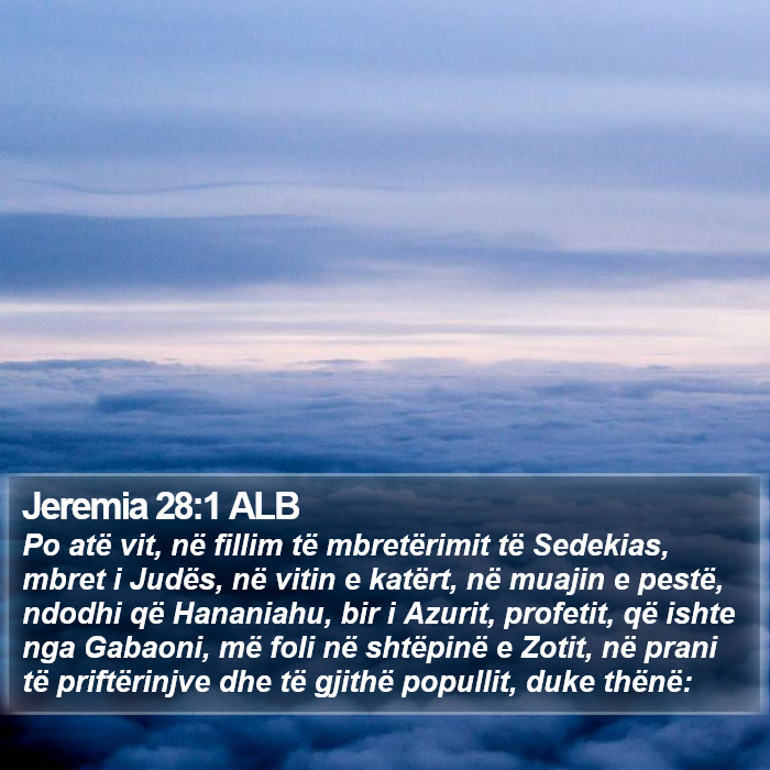Jeremia 28:1 ALB Bible Study