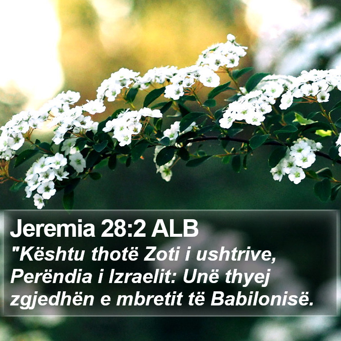 Jeremia 28:2 ALB Bible Study