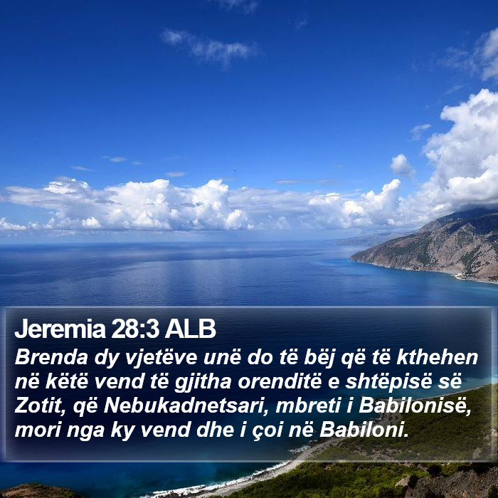 Jeremia 28:3 ALB Bible Study
