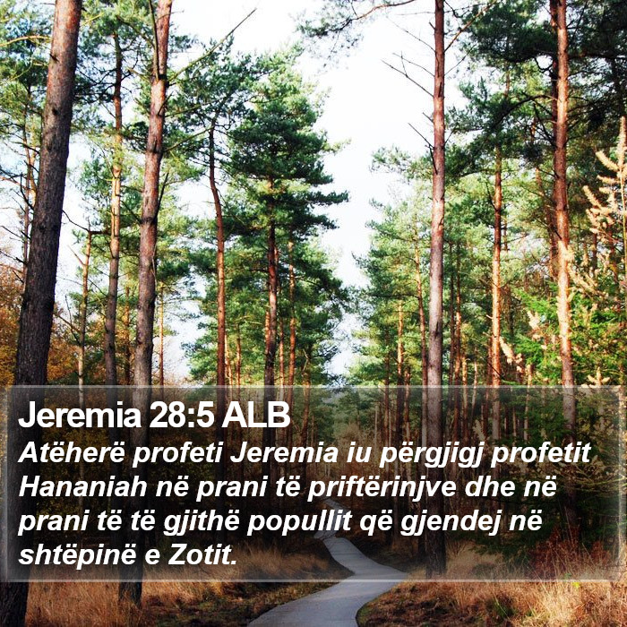 Jeremia 28:5 ALB Bible Study