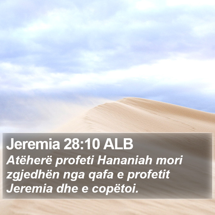 Jeremia 28:10 ALB Bible Study