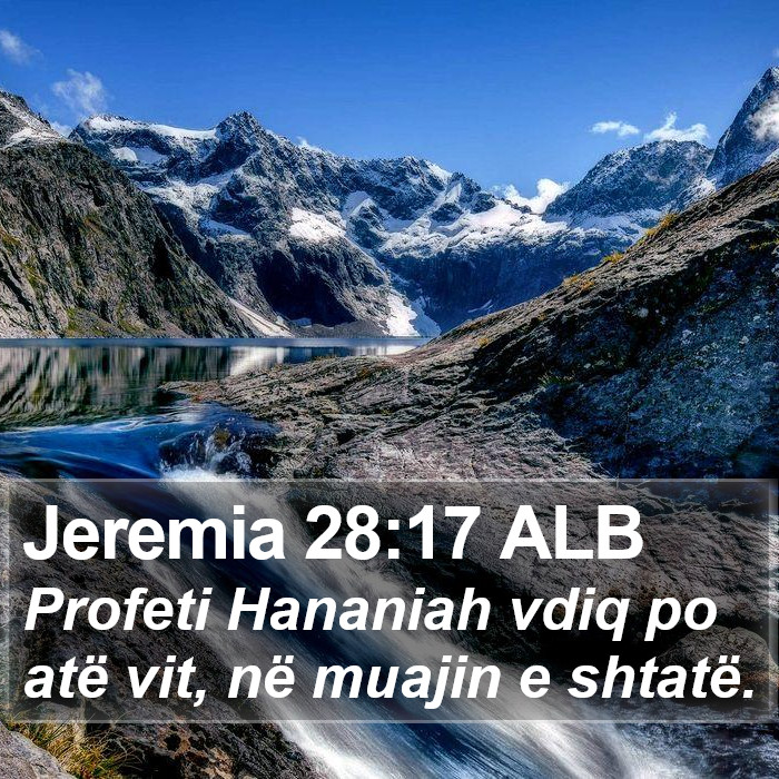Jeremia 28:17 ALB Bible Study