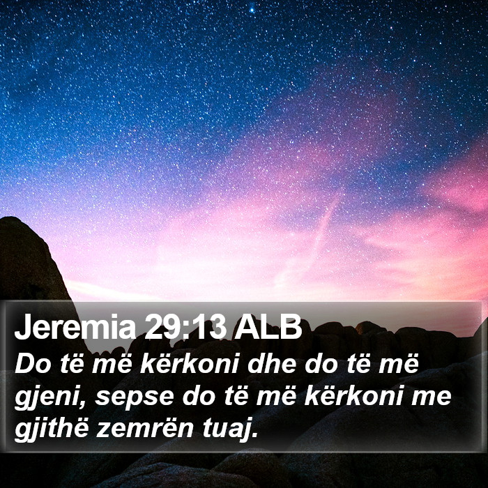 Jeremia 29:13 ALB Bible Study