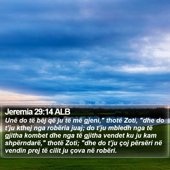 Jeremia 29:14 ALB Bible Study