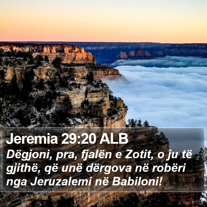 Jeremia 29:20 ALB Bible Study