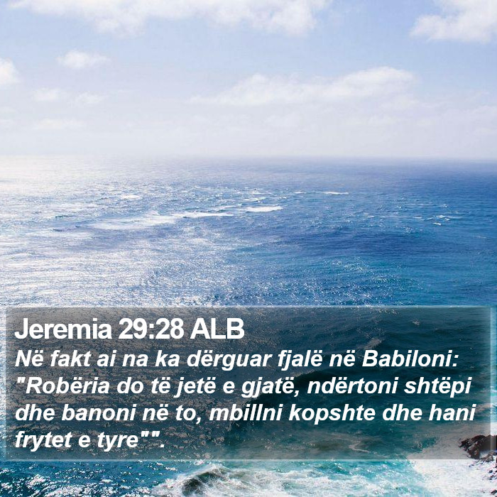 Jeremia 29:28 ALB Bible Study