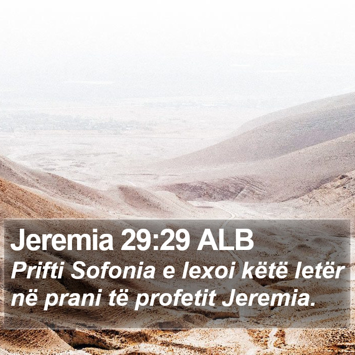 Jeremia 29:29 ALB Bible Study