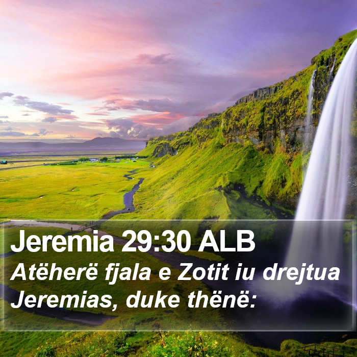 Jeremia 29:30 ALB Bible Study