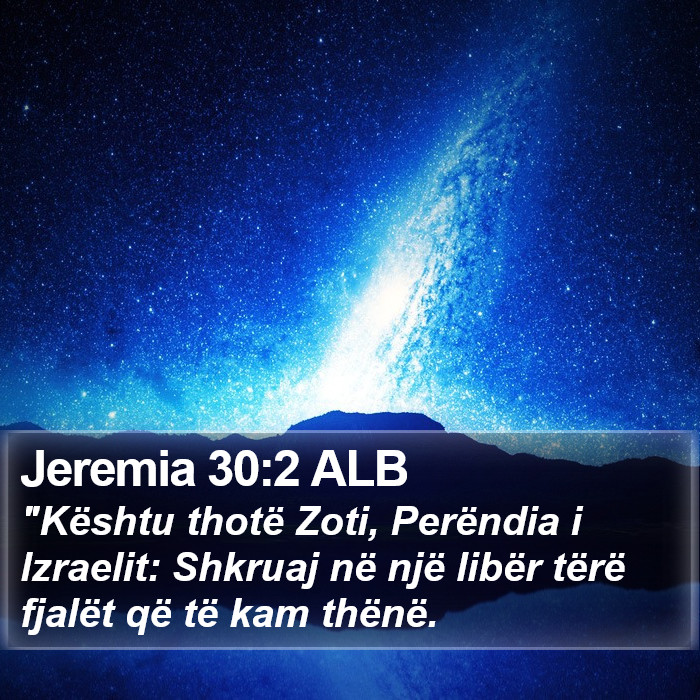Jeremia 30:2 ALB Bible Study