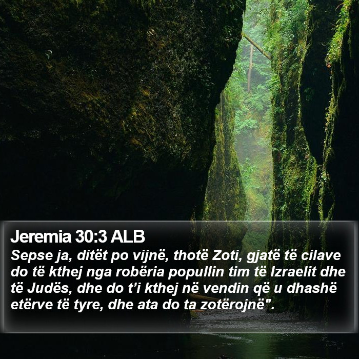 Jeremia 30:3 ALB Bible Study