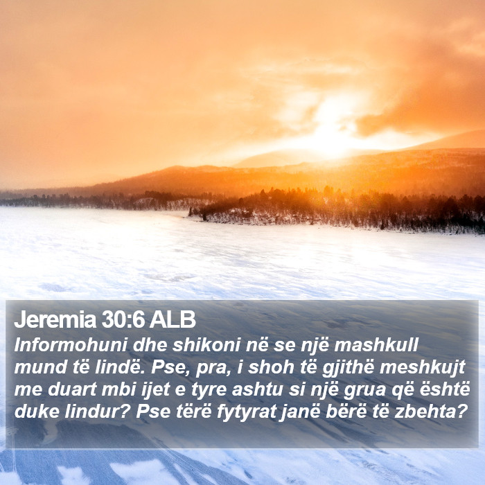 Jeremia 30:6 ALB Bible Study
