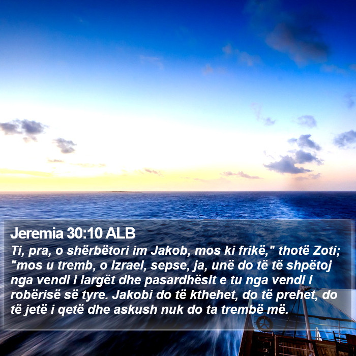 Jeremia 30:10 ALB Bible Study