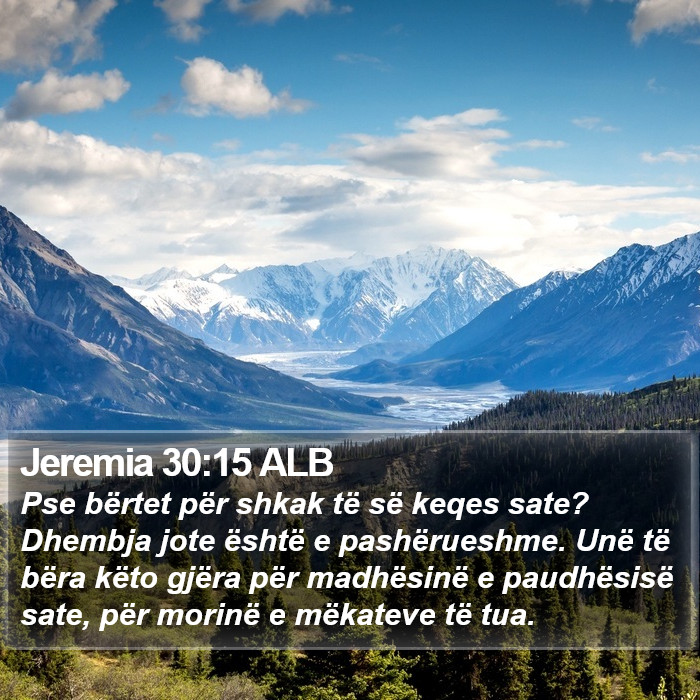 Jeremia 30:15 ALB Bible Study