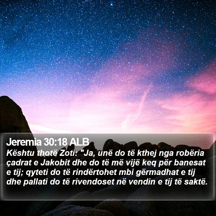 Jeremia 30:18 ALB Bible Study