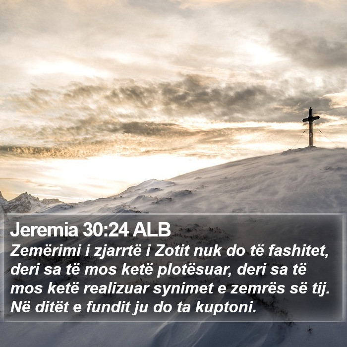 Jeremia 30:24 ALB Bible Study