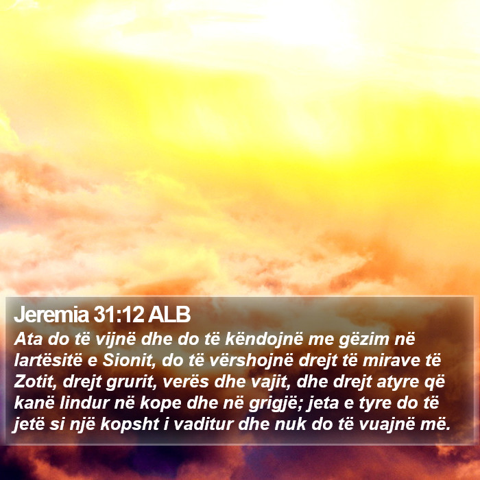 Jeremia 31:12 ALB Bible Study