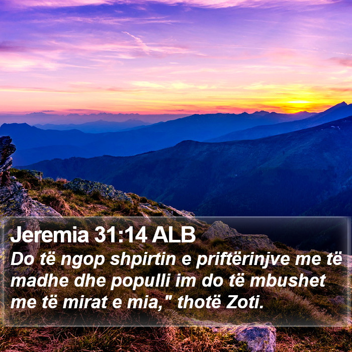 Jeremia 31:14 ALB Bible Study