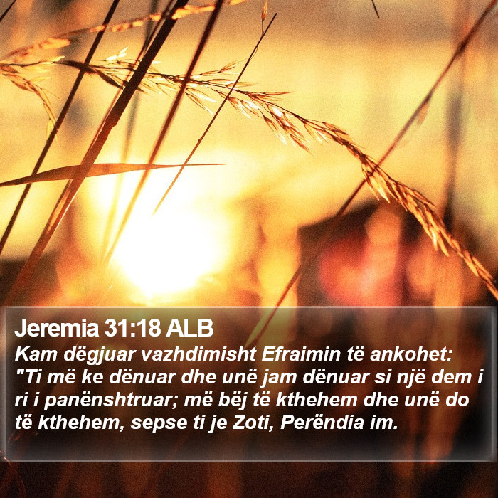 Jeremia 31:18 ALB Bible Study
