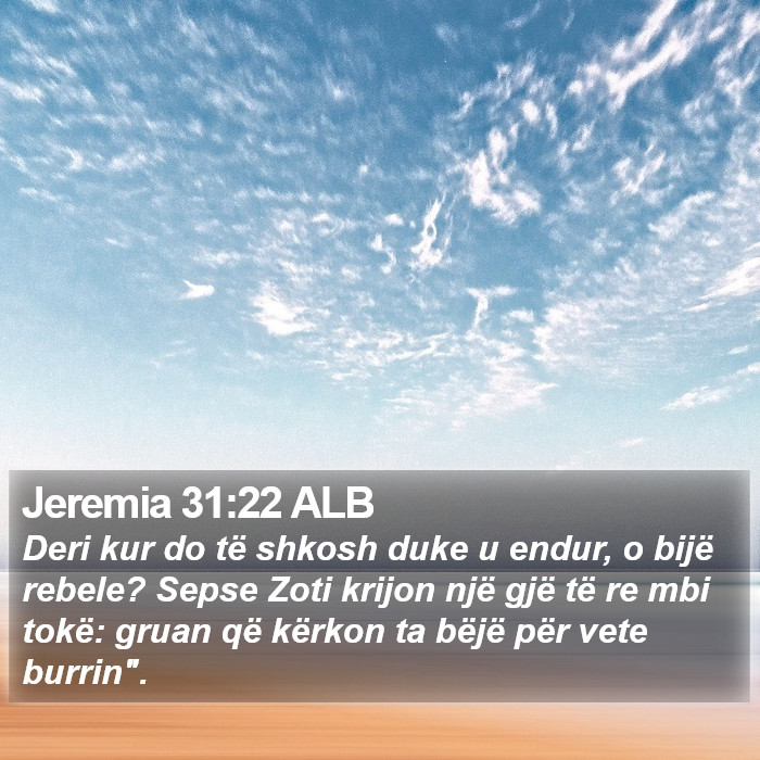Jeremia 31:22 ALB Bible Study