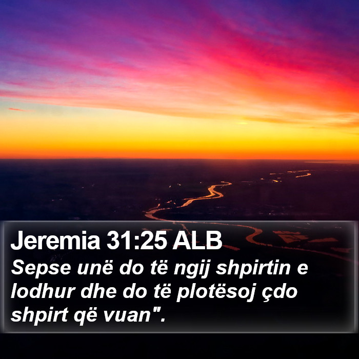 Jeremia 31:25 ALB Bible Study
