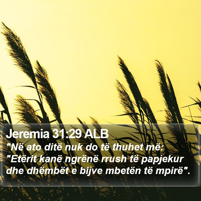 Jeremia 31:29 ALB Bible Study