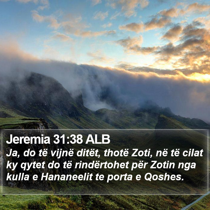 Jeremia 31:38 ALB Bible Study