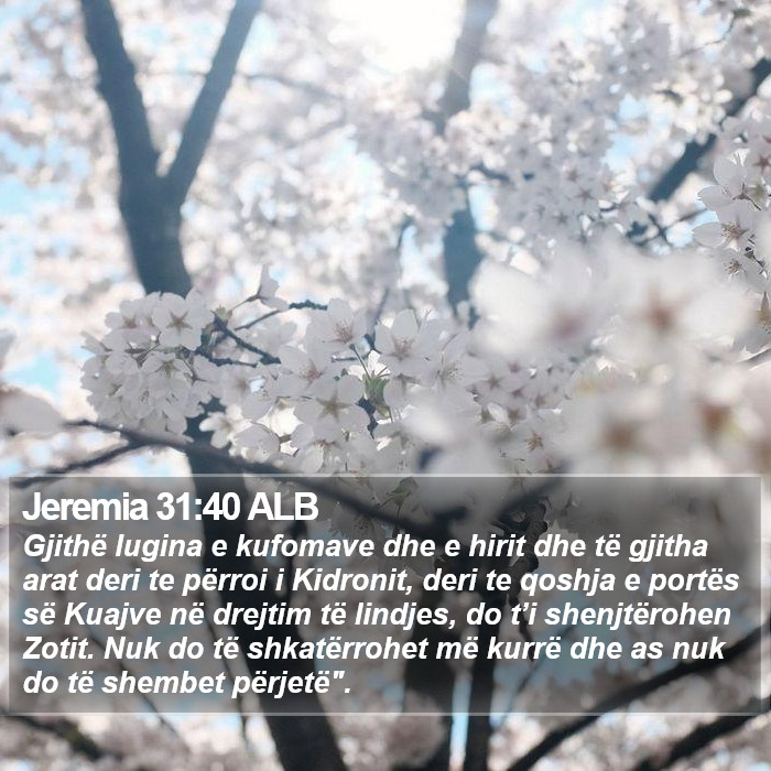 Jeremia 31:40 ALB Bible Study