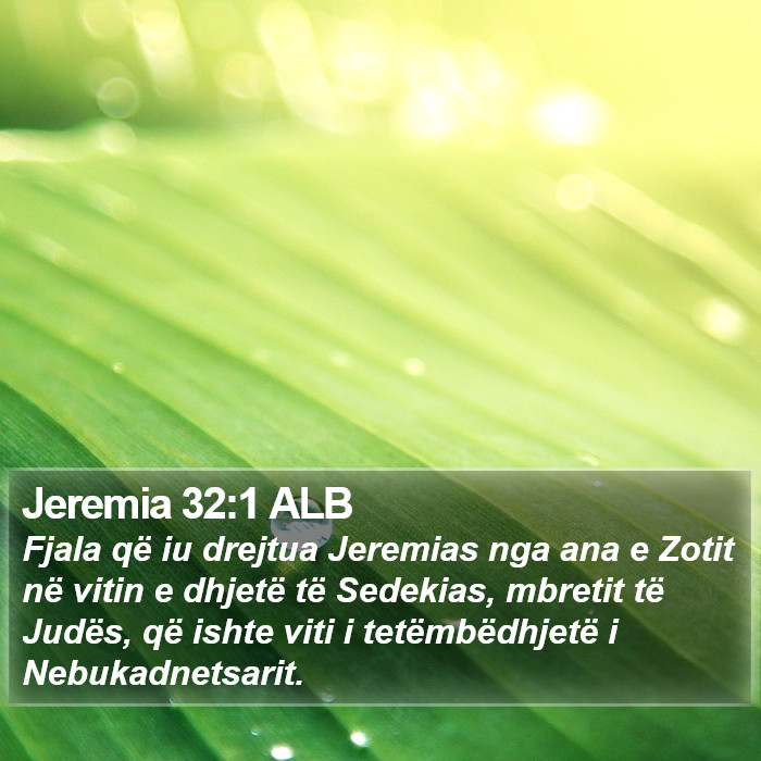 Jeremia 32:1 ALB Bible Study