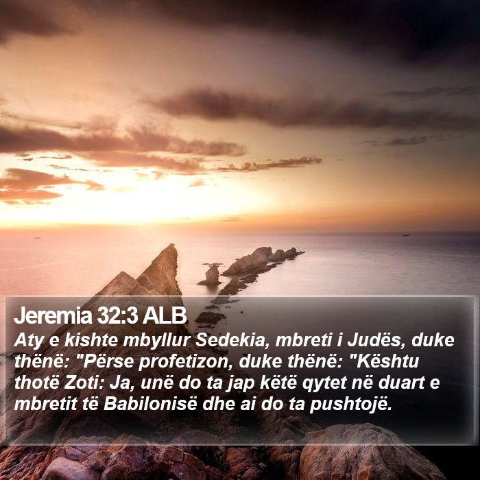 Jeremia 32:3 ALB Bible Study