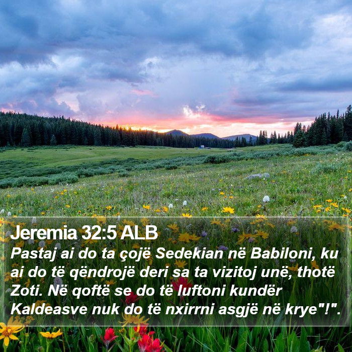 Jeremia 32:5 ALB Bible Study