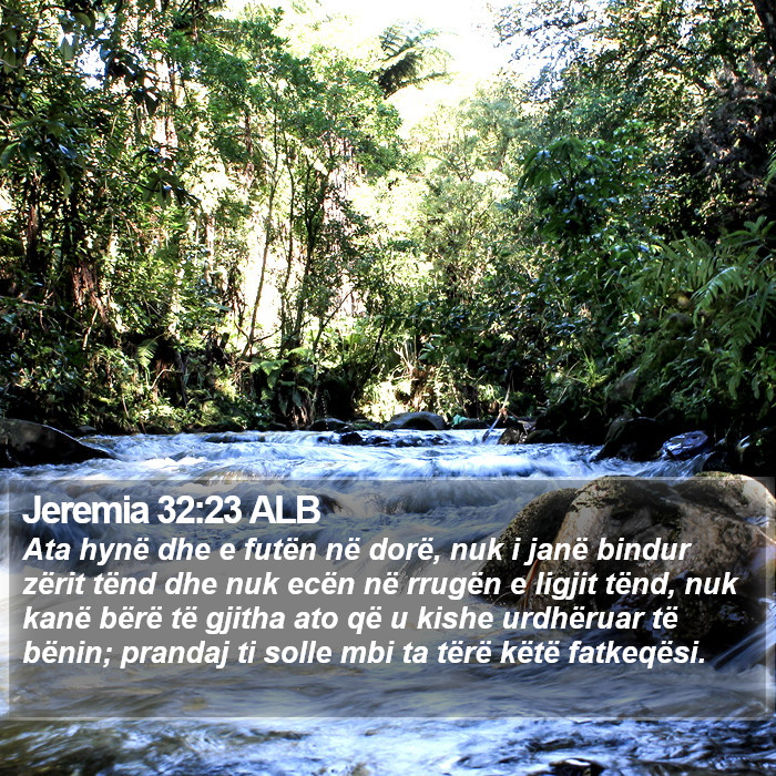 Jeremia 32:23 ALB Bible Study