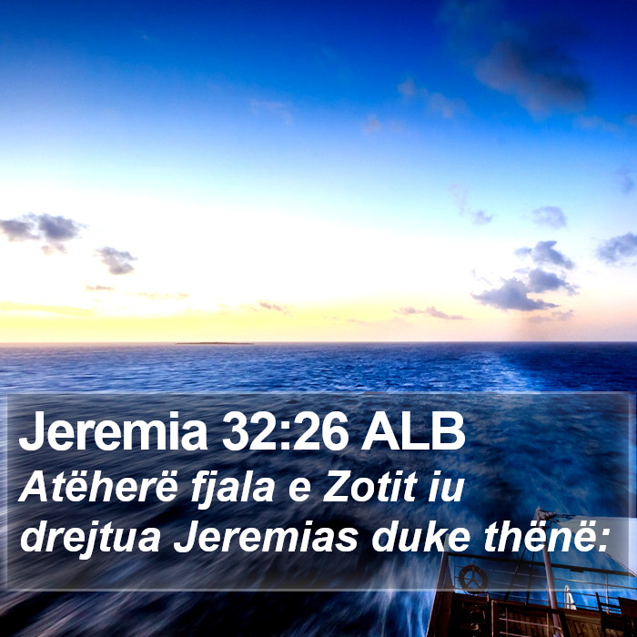 Jeremia 32:26 ALB Bible Study