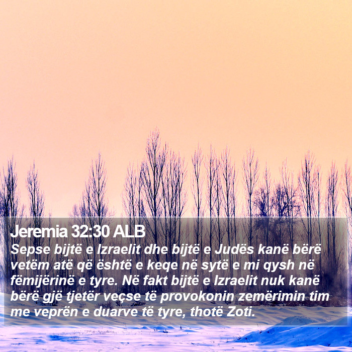 Jeremia 32:30 ALB Bible Study