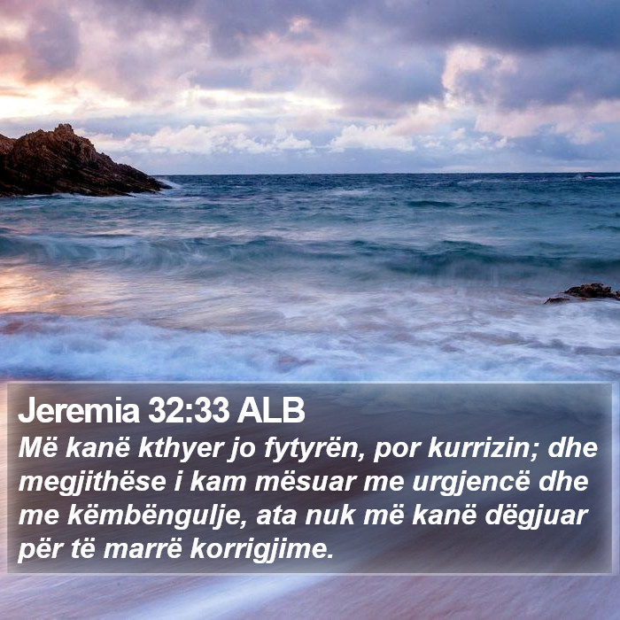 Jeremia 32:33 ALB Bible Study