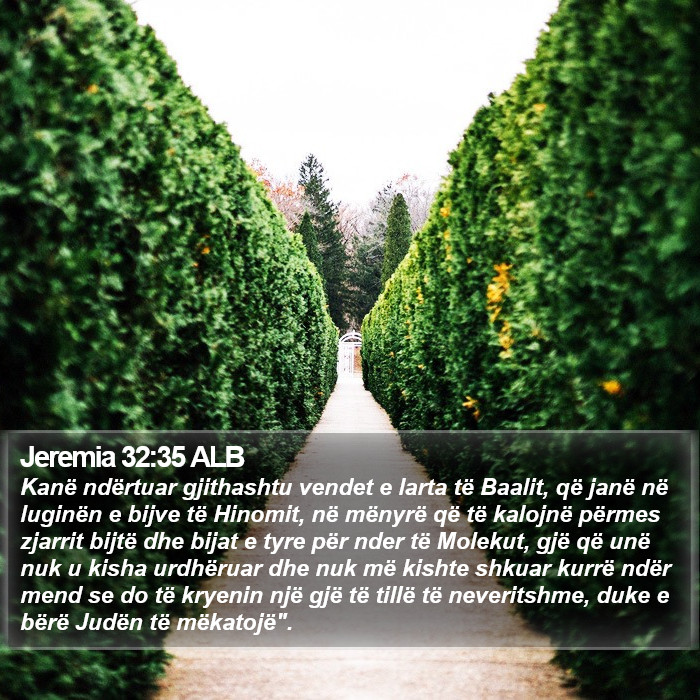 Jeremia 32:35 ALB Bible Study