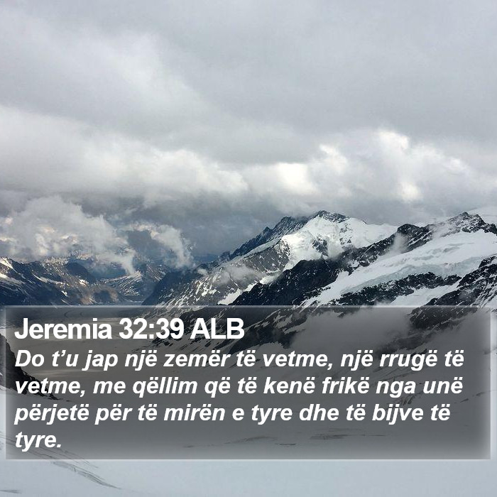 Jeremia 32:39 ALB Bible Study