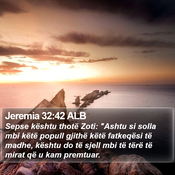 Jeremia 32:42 ALB Bible Study