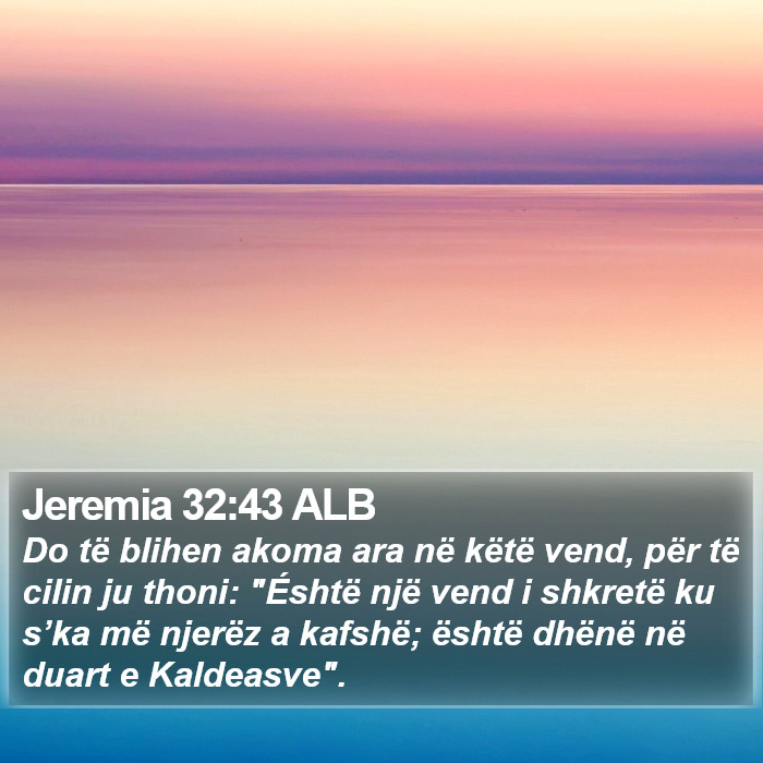 Jeremia 32:43 ALB Bible Study