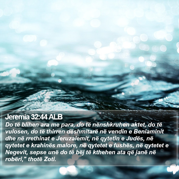 Jeremia 32:44 ALB Bible Study