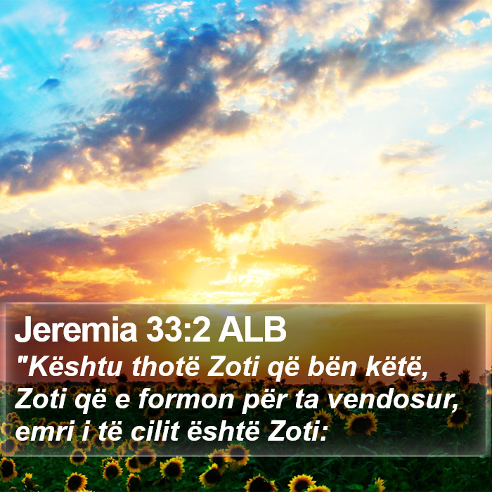 Jeremia 33:2 ALB Bible Study