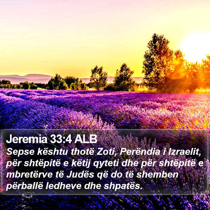 Jeremia 33:4 ALB Bible Study