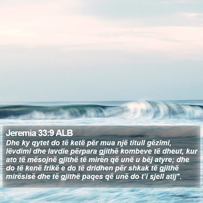 Jeremia 33:9 ALB Bible Study