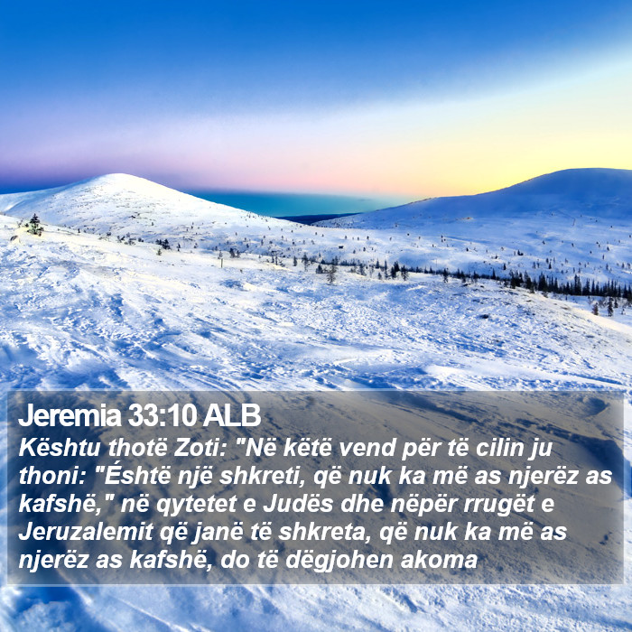 Jeremia 33:10 ALB Bible Study