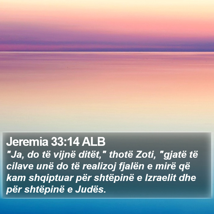 Jeremia 33:14 ALB Bible Study