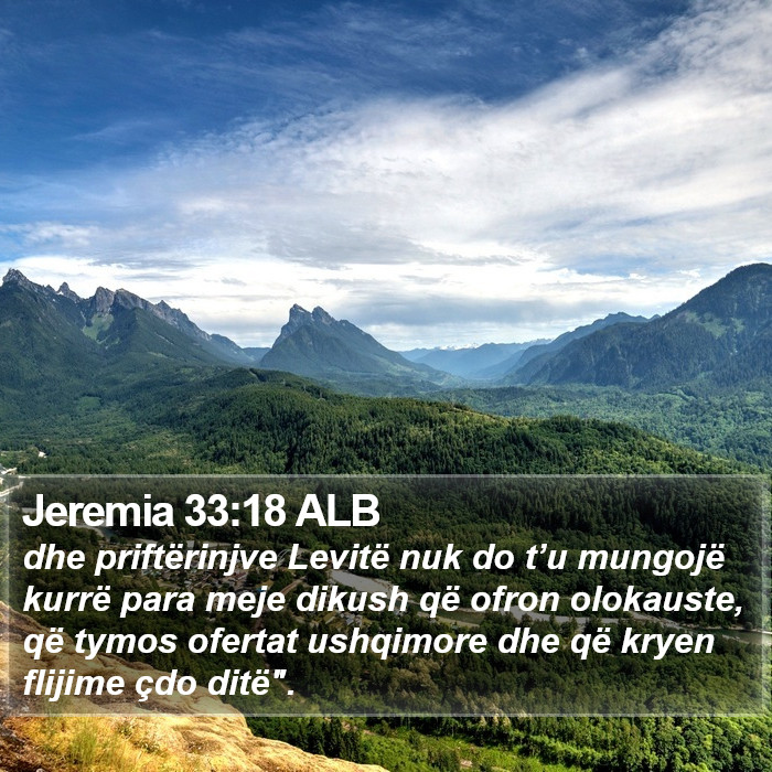 Jeremia 33:18 ALB Bible Study