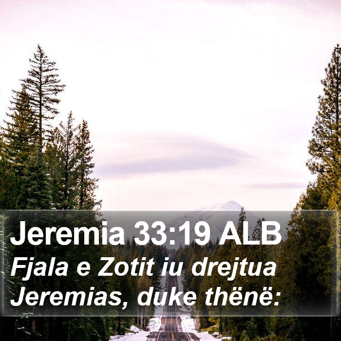 Jeremia 33:19 ALB Bible Study